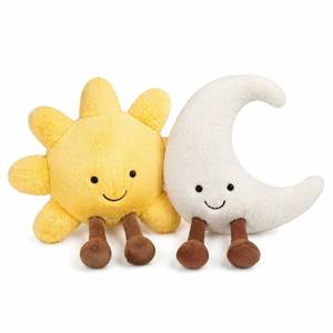 lot 8198 image: Malvjun Sun and Moon Plush Toy 2-Piece Set 12 Inch