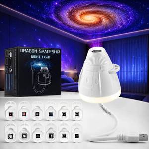 lot 8206 image: Twokylin Galaxy Projector Night Light 5D Holographic HD Ocean Starry Sky
