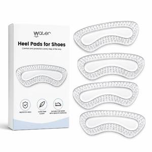 lot 8207 image: Iwela Water Heel Grips for Shoes Clear Gel Self-Adhesive Heel Liners 4 Pack