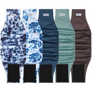 lot 8248 image: Pilviset Male Dog Diapers Reusable Belly Bands 5 Pack Tie Dye S