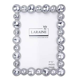 lot 8271 image: LARAINE Crystal Rhinestone Picture Frame 4x6 Clear Metal