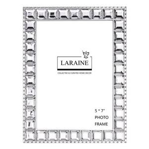 lot 8274 image: LARAINE Picture Photo Frame 5x7 Crystal Metal Clear