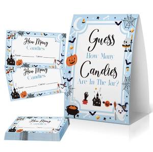 lot 8300 image: OXEDP Halloween How Many Candies Game 50 Cards WSTG02