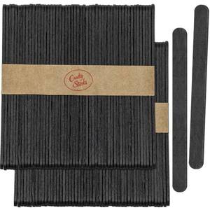 lot 8301 image: CraftySticks Popsicle Sticks 4.5 Inch Black Painted 100 Pack