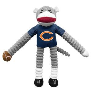 lot 8316 image: Littlearth NFL Chicago Bears Sock Monkey Pet Toy Team Color One Size