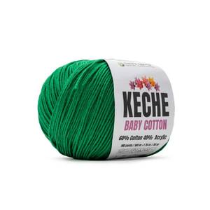 lot 8319 image: Keche Baby Cotton Yarn 60% Cotton 40% Acrylic 1.76 oz 180 Yds Kelly Green