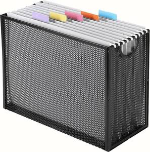lot 13618 image: Sinboun Hanging File Organizer with 5 Letter Size Hanging Folders, Black