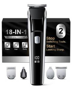 lot 13627 image: YGZ Mens Beard Trimmer 4-in-1 Cordless Hair Clipper Kit
