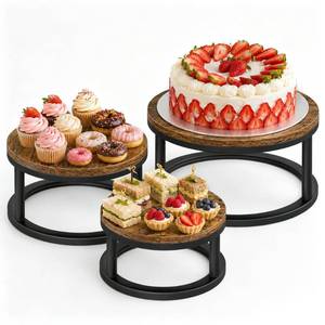 lot 13649 image: LAIDUOLEOE Round Cake Stand Set 3 Pack 81012 Inch Cupcake Pedestal