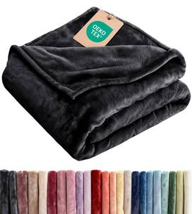 lot 13656 image: CGK Unlimited Fleece Blanket Twin Size Black
