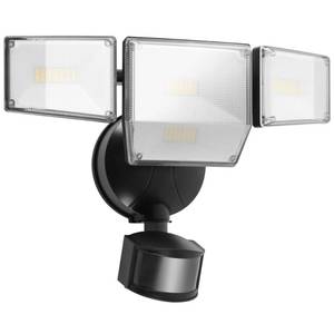 lot 13661 image: ShineSeed 4-Head Motion Sensor LED Flood Light 85W 10000LM 5000K Black
