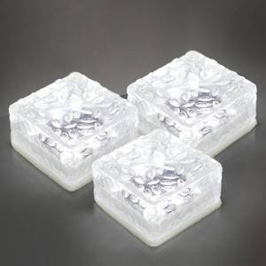 lot 13668 image: YUNJACKEYDZ Solar Brick Lights Outdoor Waterproof 600mAh 3 Pack