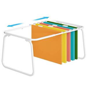 lot 13690 image: Marbrasse Hanging File Folder Frame Adjustable 16-25 Inch Cabinet Rails White