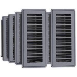 lot 13692 image: JSLIN 4x10 Floor Register Gray Adjustable Floor Vent Covers 8-Pack