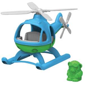 lot 13739 image: Green Toys Helicopter Toy Blue Green Recycled Plastic