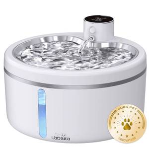 lot 13746 image: LABEKA Cordless Cat Water Fountain, 102oz3L, Stainless Steel Tray