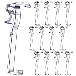 lot 14040 image: Blulu Hidden Valance Clips for Window Blinds 3.25 Inch Clear Plastic 12 Pack