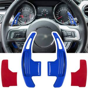lot 14042 image: E-cowlboy Shift Paddle Shifter Cover Blue Aluminum For Ford Mustang 2015-2023