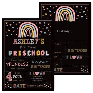 lot 14049 image: Whaline First and Last Day of School Chalkboard Sign 13.8 x 9.8 Inch
