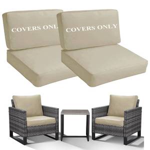 lot 14052 image: Sqodok Patio Cushion Covers Replacement Deep Seat Set of 4