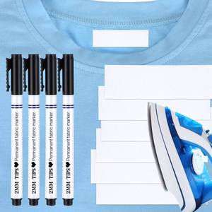 lot 14077 image: Tatuo Iron On Clothing Name Labels 1000 Pieces with 4 Fabric Markers