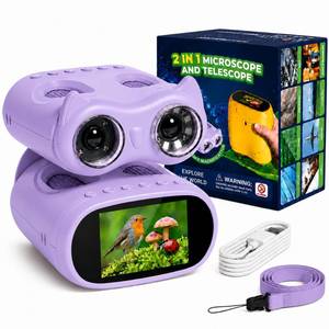 lot 14084 image: OAEBLLE 2-in-1 Kids Microscope and Telescope 1000X Digital Microscope Purple