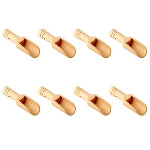 lot 14091 image: Golden Pearl 8 Pcs Mini Wooden Spoons Set 2.95 x 0.9 Inch Tea Scoops