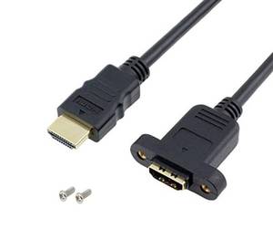 lot 14110 image: Qaoquda Panel Mount HDMI Extension Cable High Speed 4K 1 FT Black