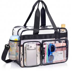 lot 14125 image: RunaFun Large Clear Tote Bag 15 x 11 x 6 Laptop Bag