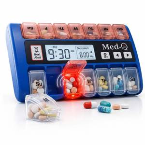 lot 14126 image: Med-Q Electronic 14-Compartment Pill Dispenser with Alarm