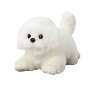 lot 14148 image: CU-MATE Maltese Stuffed Animal Simulation Dog Lying Plush Toy Puppy