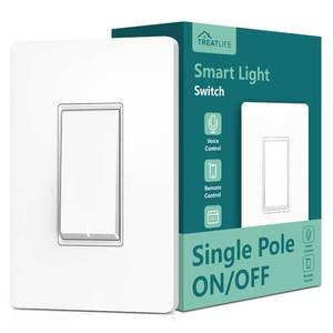 lot 14166 image: TREATLIFE Single Pole Smart Light Switch, Neutral Wire, 2.4GHz Wi-Fi