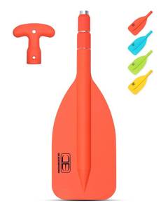 lot 14172 image: OCEANBROAD Telescoping Emergency Kayak Paddle 21-42 Inch Orange 2 Pack