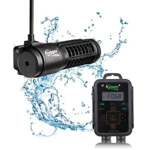 lot 17849 image: hygger Aquarium Wave Maker Cross Flow Pump 1321 GPH 12W With LED Controller