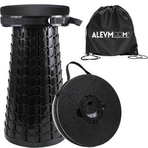 lot 17869 image: ALEVMOOM Collapsible Telescoping Stool, 23.2 In Height, 1000 Lb Capacity