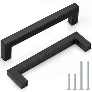 lot 17896 image: Probrico Black Stainless Steel Cabinet Pulls 5 Inch Hole Centers 15 Pack