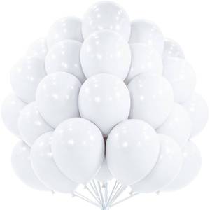 lot 18282 image: PartyWoo White Latex Helium Balloons 12 Inch 50 Pcs