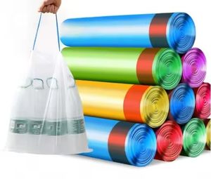 lot 18296 image: Generic Disposable Drawstring Trash Bags 4 Gallon 17.7 x 19.7 in