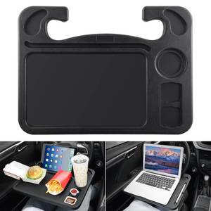 lot 18306 image: JUSTTOP Car Steering Wheel Desk 4-in-1 Tray with Tablet Holder Large