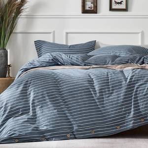 lot 18325 image: JELLYMONI 100% Cotton Striped Duvet Cover Set King Size