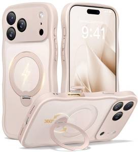 lot 18335 image: Magnetic Phone Case with Stand for iPhone 17 Pro Rose Gold