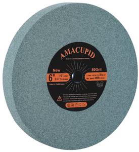 lot 18341 image: AmaCupid Bench Grinder Wheel 6 Inch 80 Grit 12 Inch Arbor Silicon Carbide