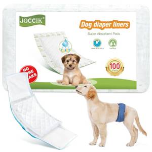 lot 18365 image: JOCCIK Dog Diaper Liners 100 Count Long Size 5.5 x 8.5 In