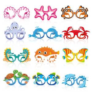 lot 18369 image: Harloon Under the Sea Paper Party Glasses 36 Pcs Assorted Sea Creature Designs