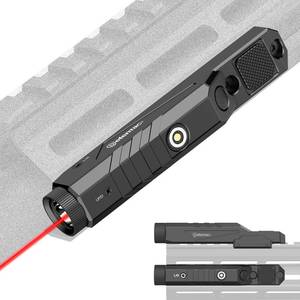 lot 18377 image: DEFENTAC Weapon Light Red Laser Combo 1600 Lumens M-LOK Picatinny Rail