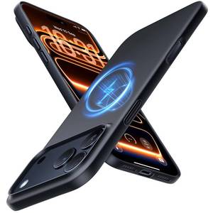lot 18381 image: TORRAS Magnetic Slim Matte Black Case for iPhone 18 Pro 6.3 Inch
