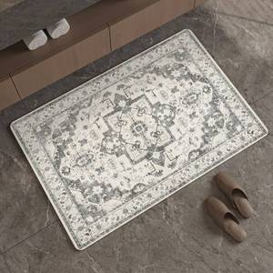 lot 18386 image: Mecko Bath Mat Ultra Thin GreyWhite 24x36
