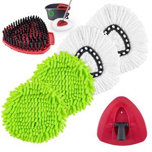 lot 18396 image: Henyopet Spin Mop Replacement Heads for O-Cedar EasyWring 1 Tank, 4 Pack