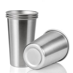 lot 18405 image: SMLIXE Stainless Steel Pint Cups 24 oz 4 Pack