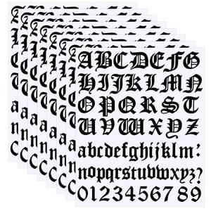 lot 18407 image: Teling Old English Vinyl Letter Stickers Black 1 Inch Alphabet 496 Pieces